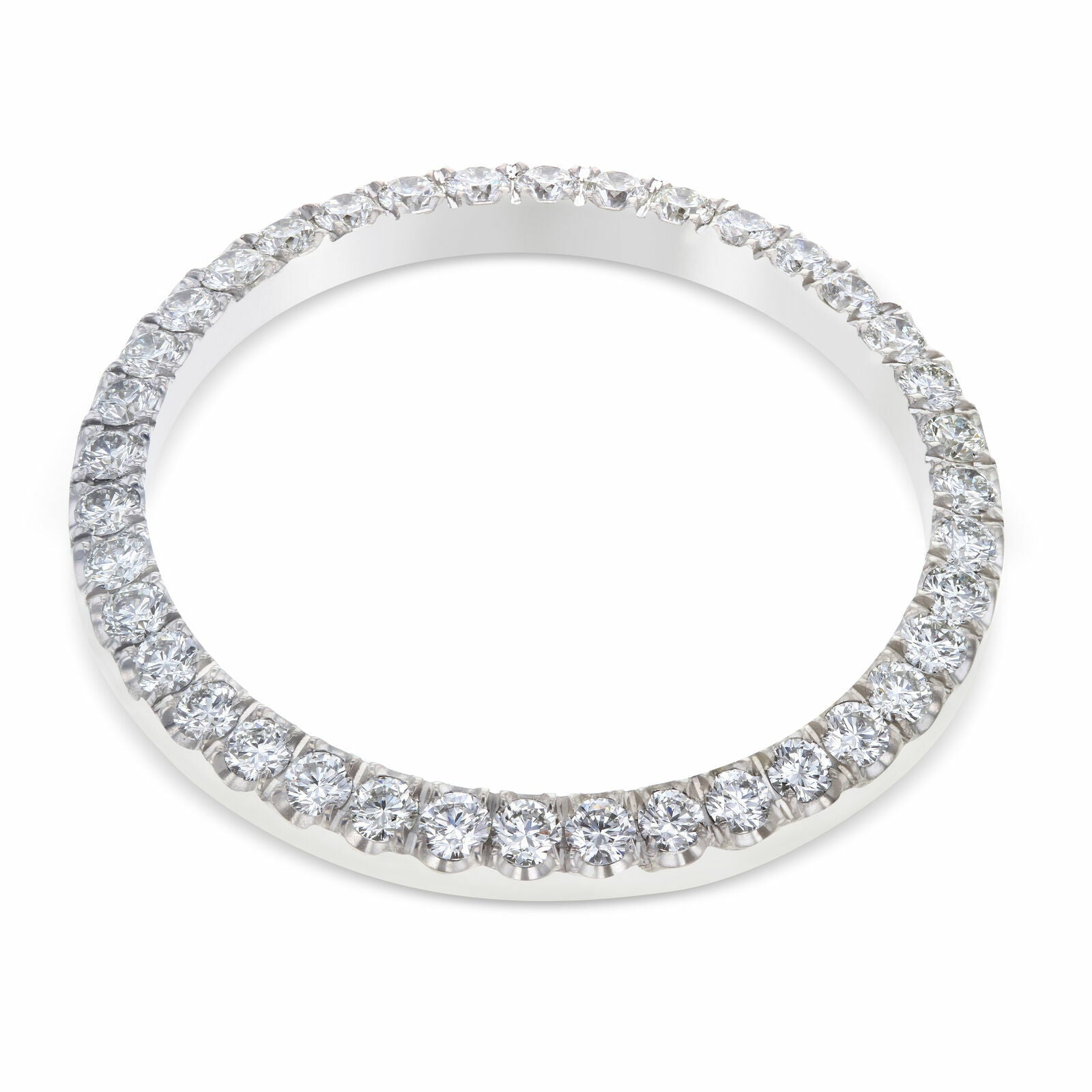 3CT U-SHAPE PRONG BEAD BEZEL DIAMOND BEZEL FOR ROLEX DATEJUST, DAY DATE 36MM SS