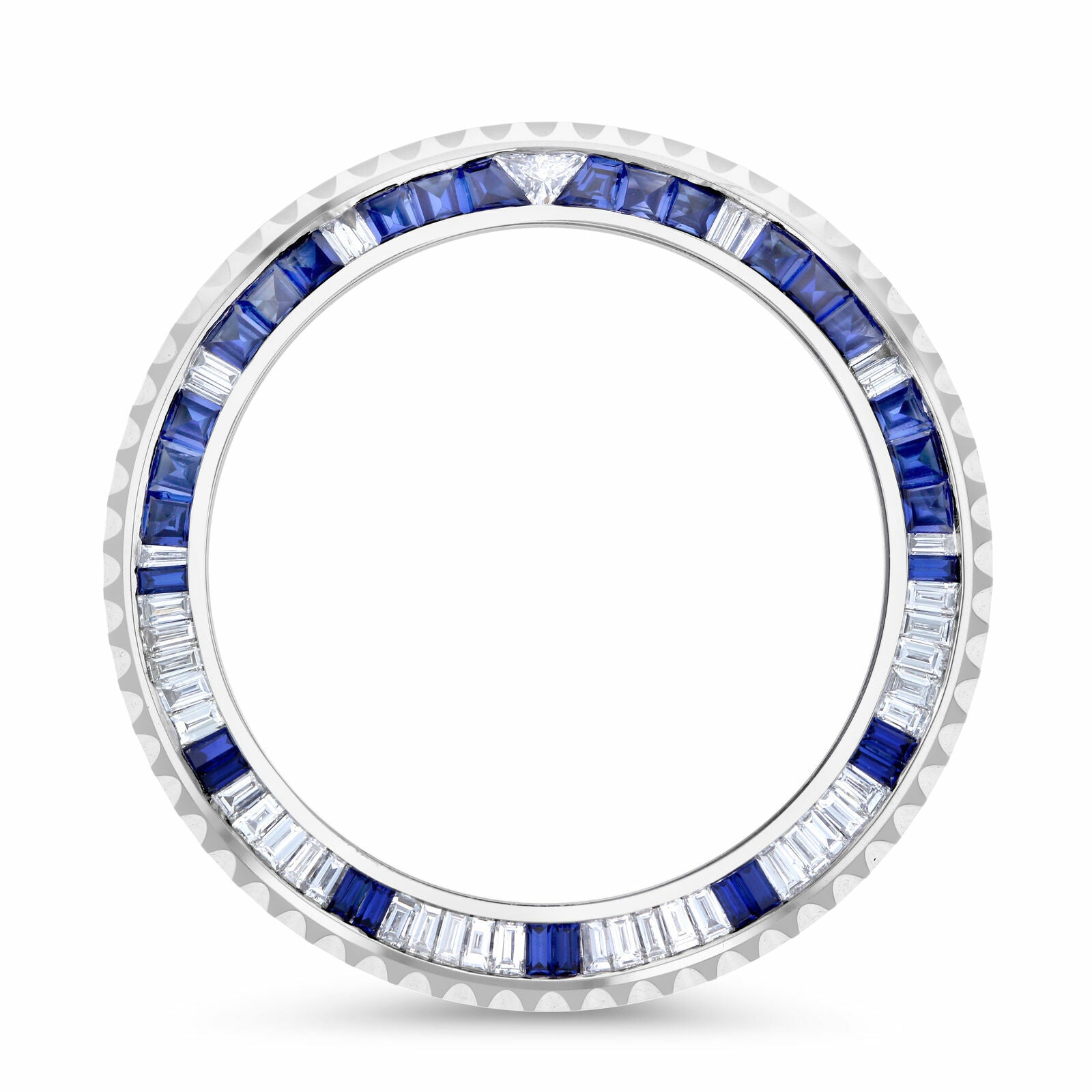 4.50CT SAPPHIRE & NATURAL DIAMOND BEZEL FOR ROLEX GMT MASTER 2 16700 16710 16760