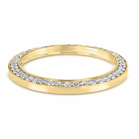 3CT 18K BEAD SET 18K YELLOW DIAMOND BEZEL FOR ROLEX DATEJUST 41MM 126303, 126333