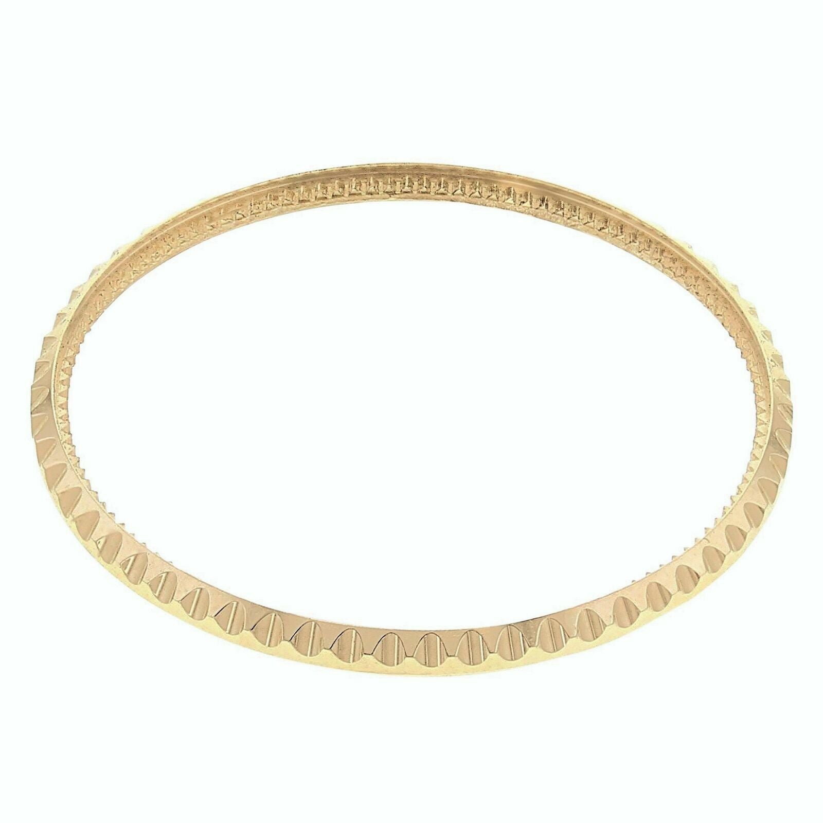 18K YELLOW GOLD ROTATING BEZEL FOR SAPPHIRE MODEL ROLEX GMT MASTER 2 16713, 1671