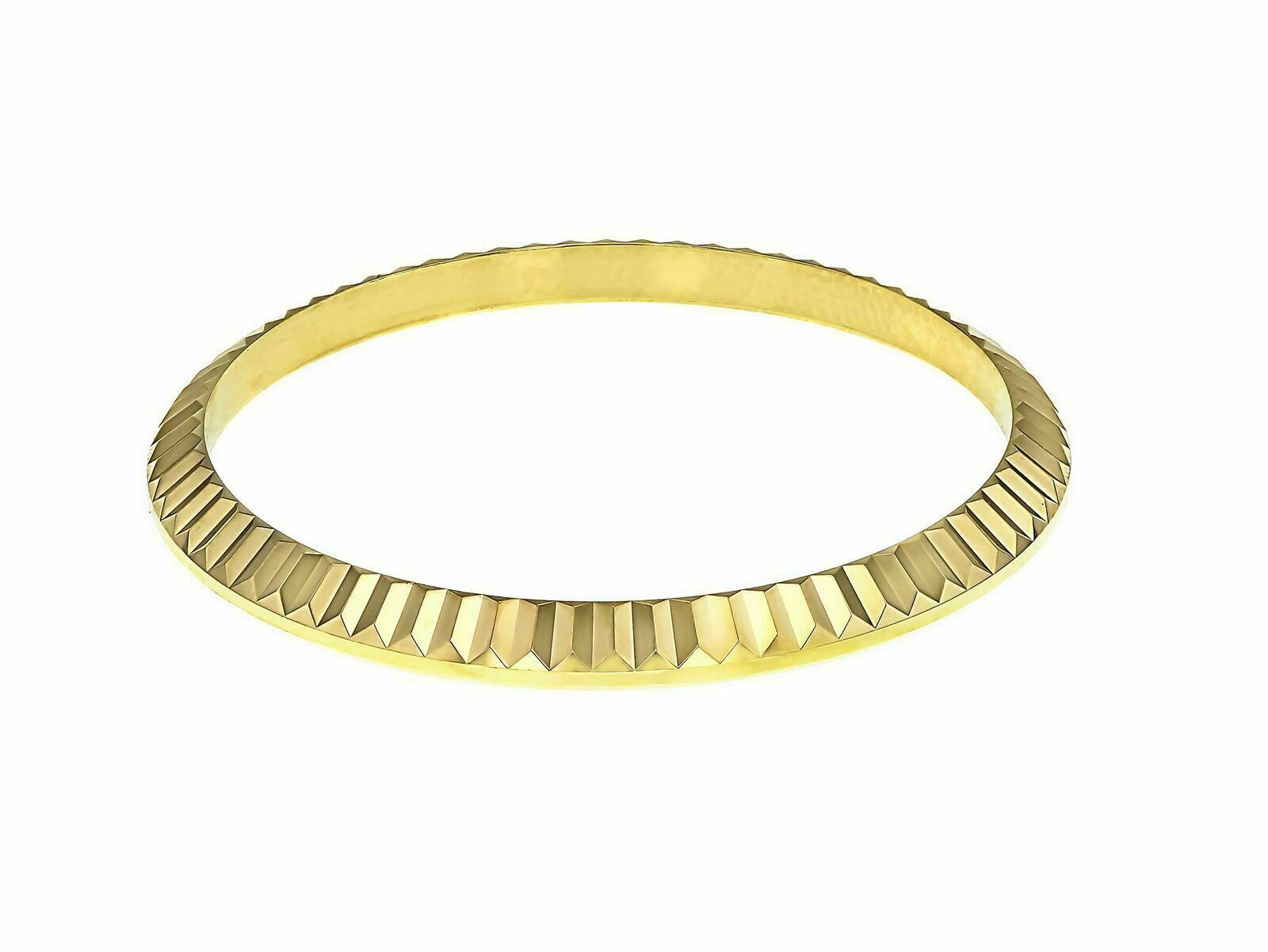 18K YELLOW GOLD FLUTED BEZEL FOR ROLEX DATEJUST 36MM 116138, 116188, 116263