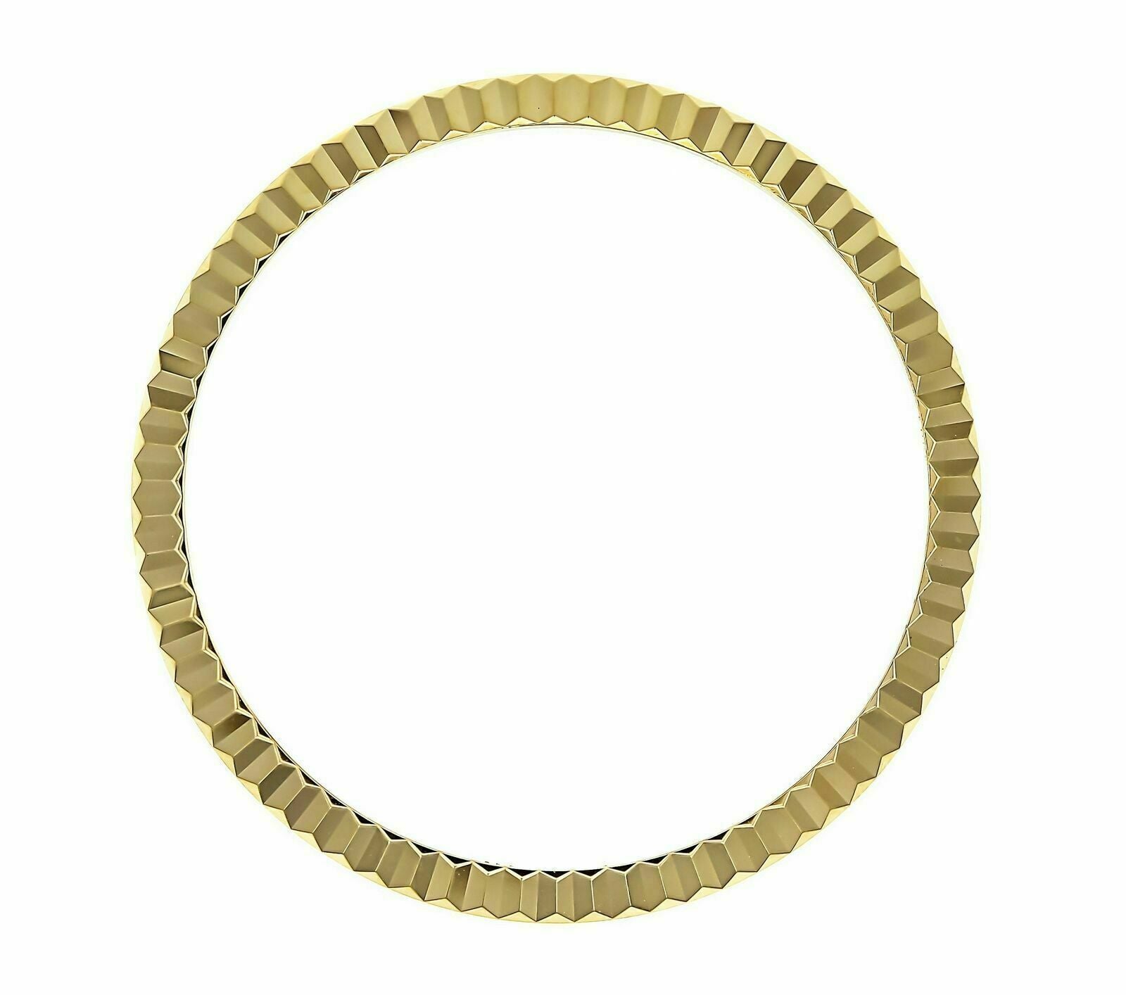 18K YELLOW GOLD FLUTED BEZEL FOR ROLEX DATEJUST 36MM 116138, 116188, 116263