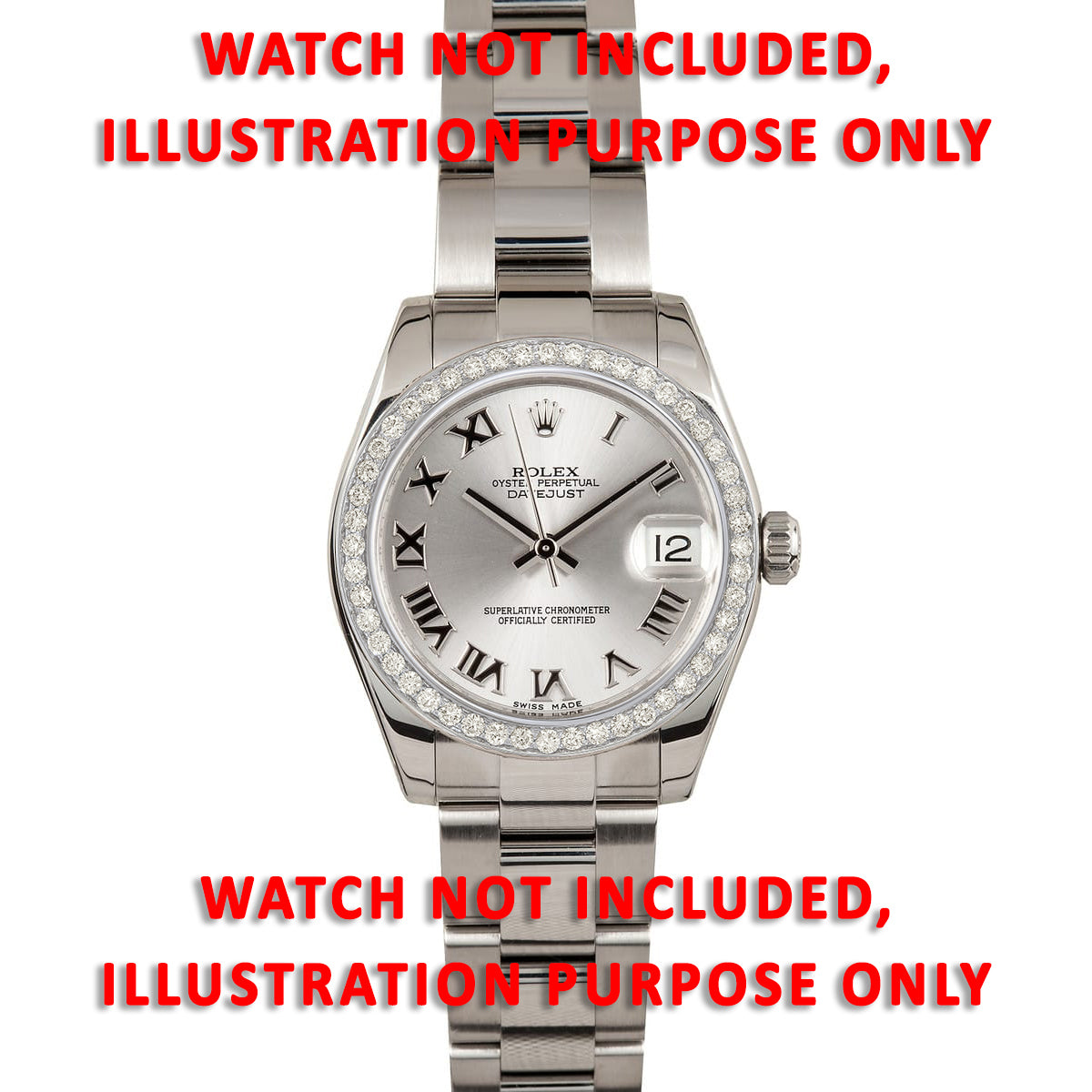 (Z-1524 - WNM)WHITE GOLD MIDSIZE 1CT BEAD SET DIAMOND BEZEL WITH DOUBLE CUT INSIDE FOR ROLEX 31MM 18K WG