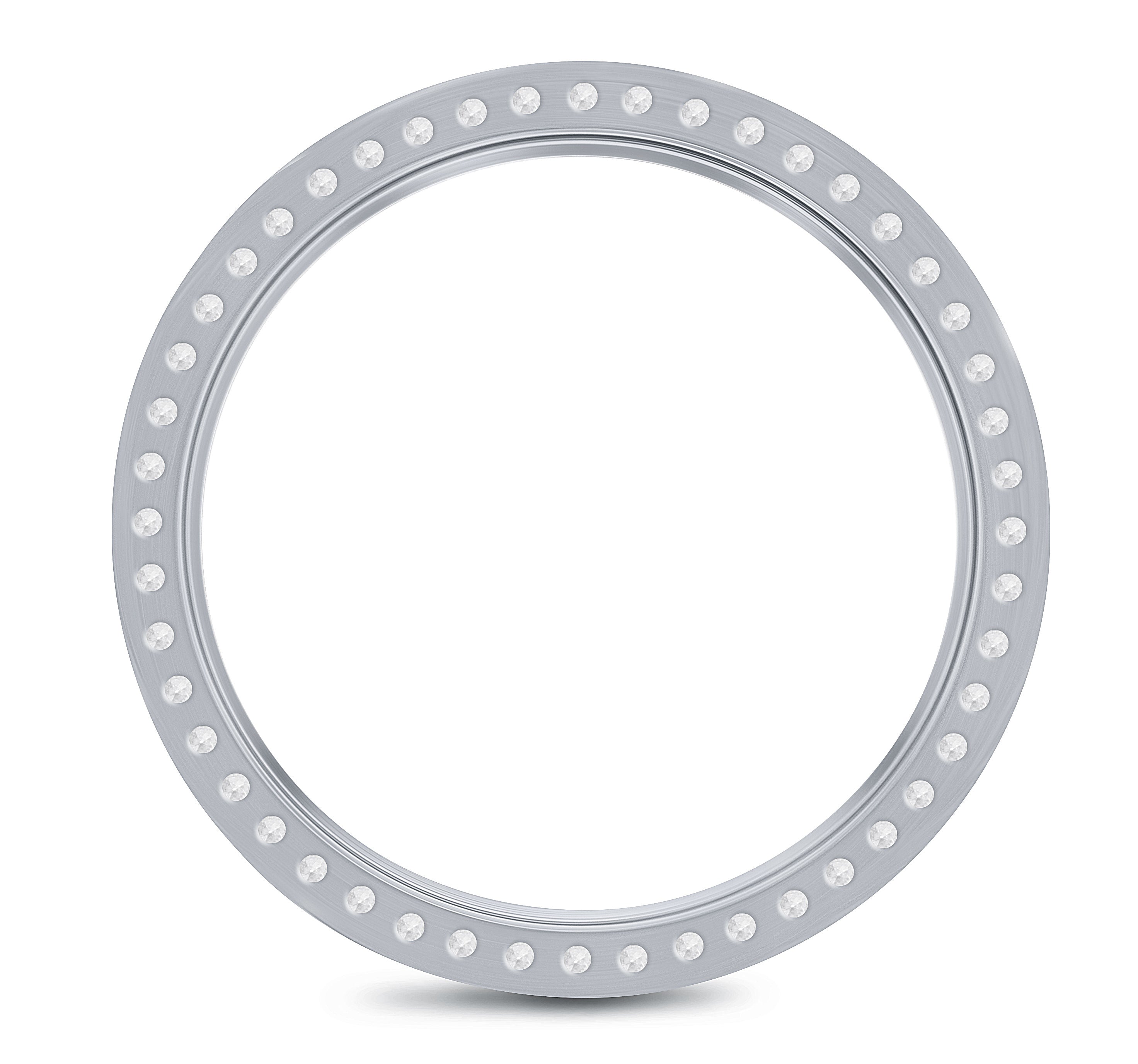 (Z-1524 - WNM)WHITE GOLD MIDSIZE 1CT BEAD SET DIAMOND BEZEL WITH DOUBLE CUT INSIDE FOR ROLEX 31MM 18K WG