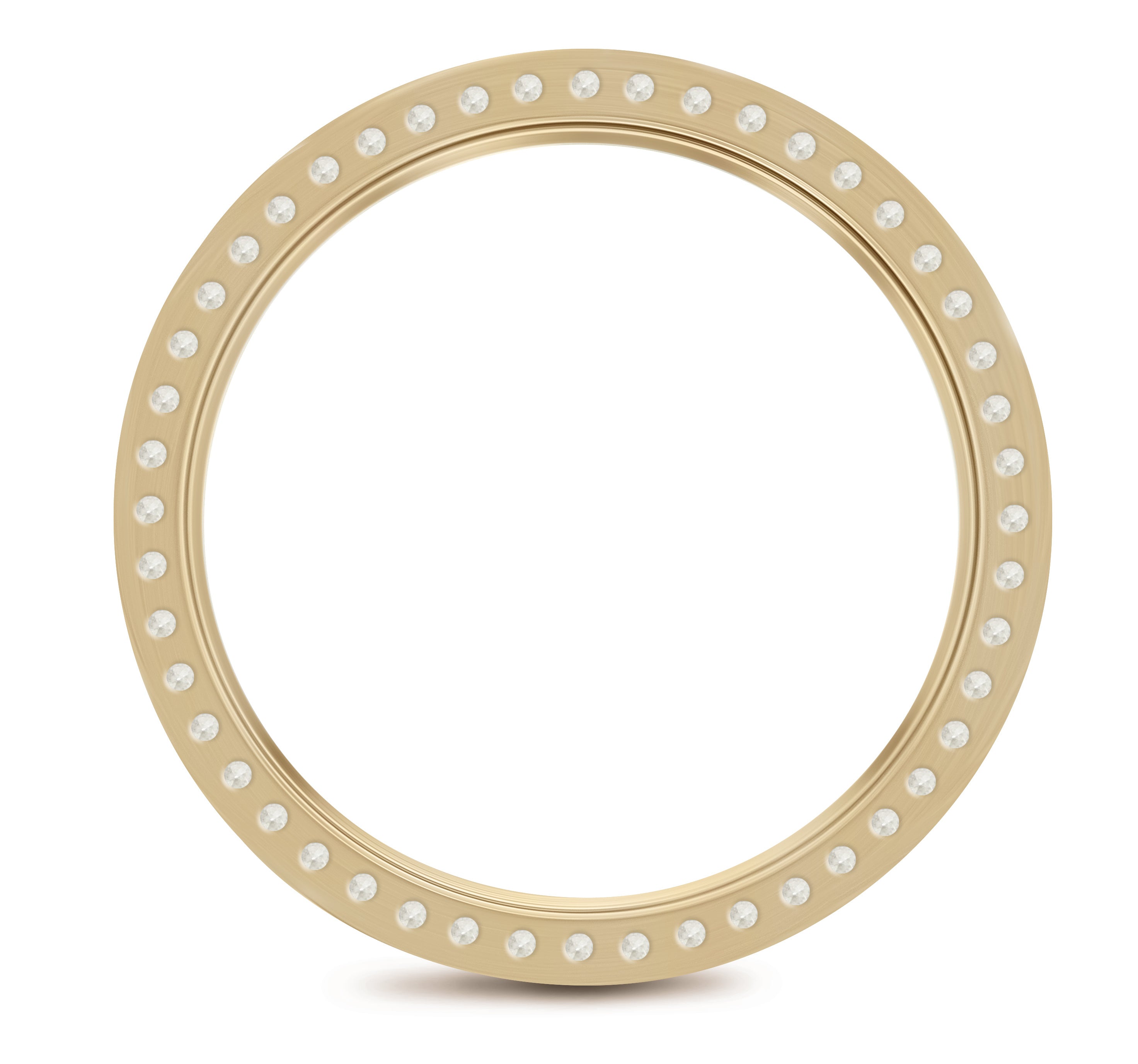 (Z-1524 - YNM)YELLOW GOLD 18K MIDSIZE 1CT BEAD SET DIAMOND BEZEL WITH DOUBLE CUT INSIDE For ROLEX 31MM