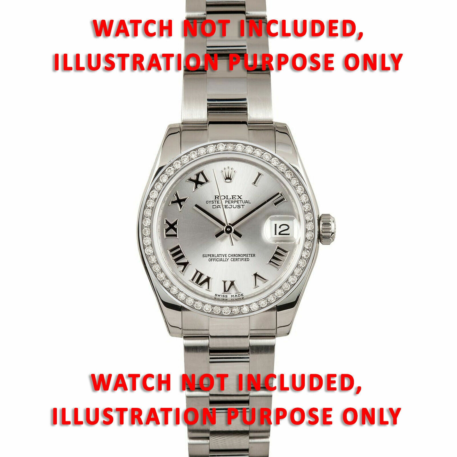 .85CT BEAD SET STEEL DIAMOND BEZEL FOR ROLEX 17824, 68240, 68274, 78240, 78274