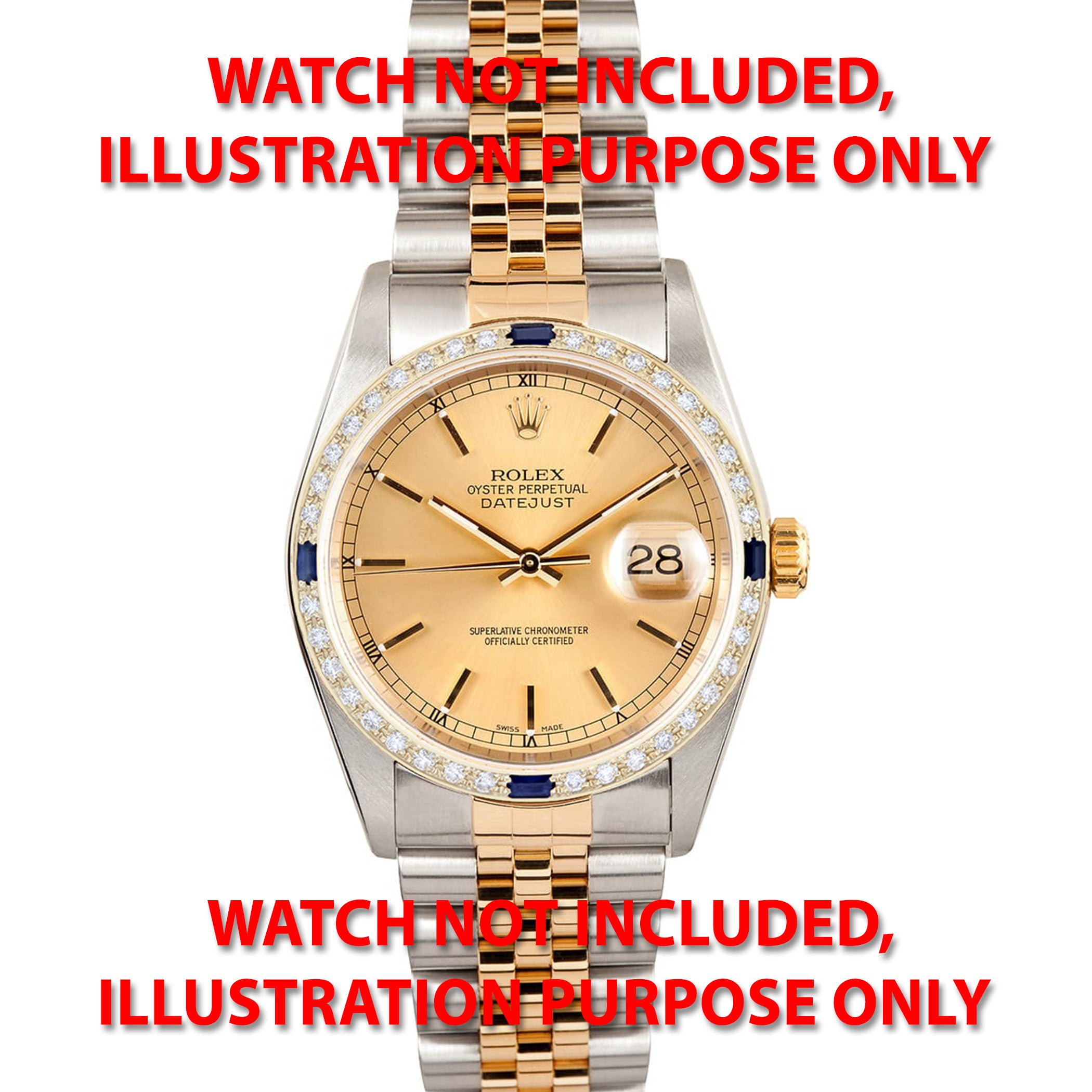 14K YELLOW GOLD .90CT BEAD NATURAL DIAMOND BEZEL ROLEX DATE 15037 15038 15238