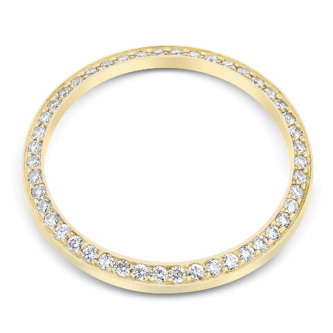 MIDSIZE 1CT BEAD SET DIAMOND BEZEL FOR ROLEX 31MM 6824, 6827, 7518 W/ STEP 18KY