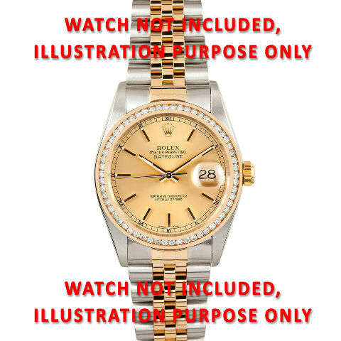 36MM ROSE GOLD 1.30CT CHANNEL DIAMOND BEZEL FOR ROLEX DATEJUST PRESIDENT 11839