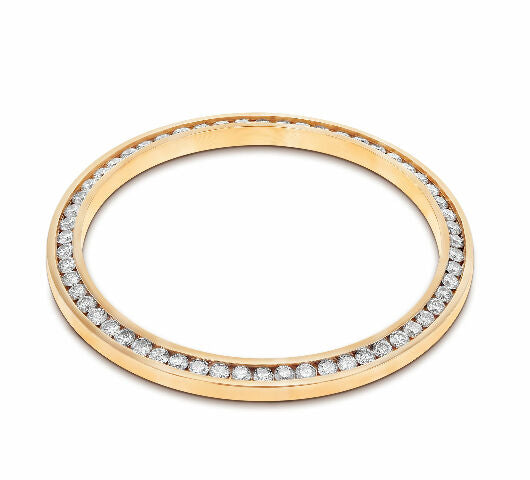 36MM ROSE GOLD 1.30CT CHANNEL DIAMOND BEZEL FOR ROLEX 116185, 116285, 116261