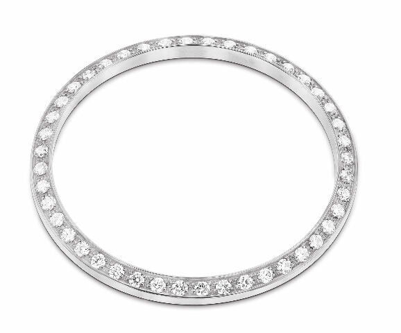 .90CT BEAD SET DIAMOND BEZEL FOR OLDER VINTAGE ROLEX 1500, 1505, 1002 WG