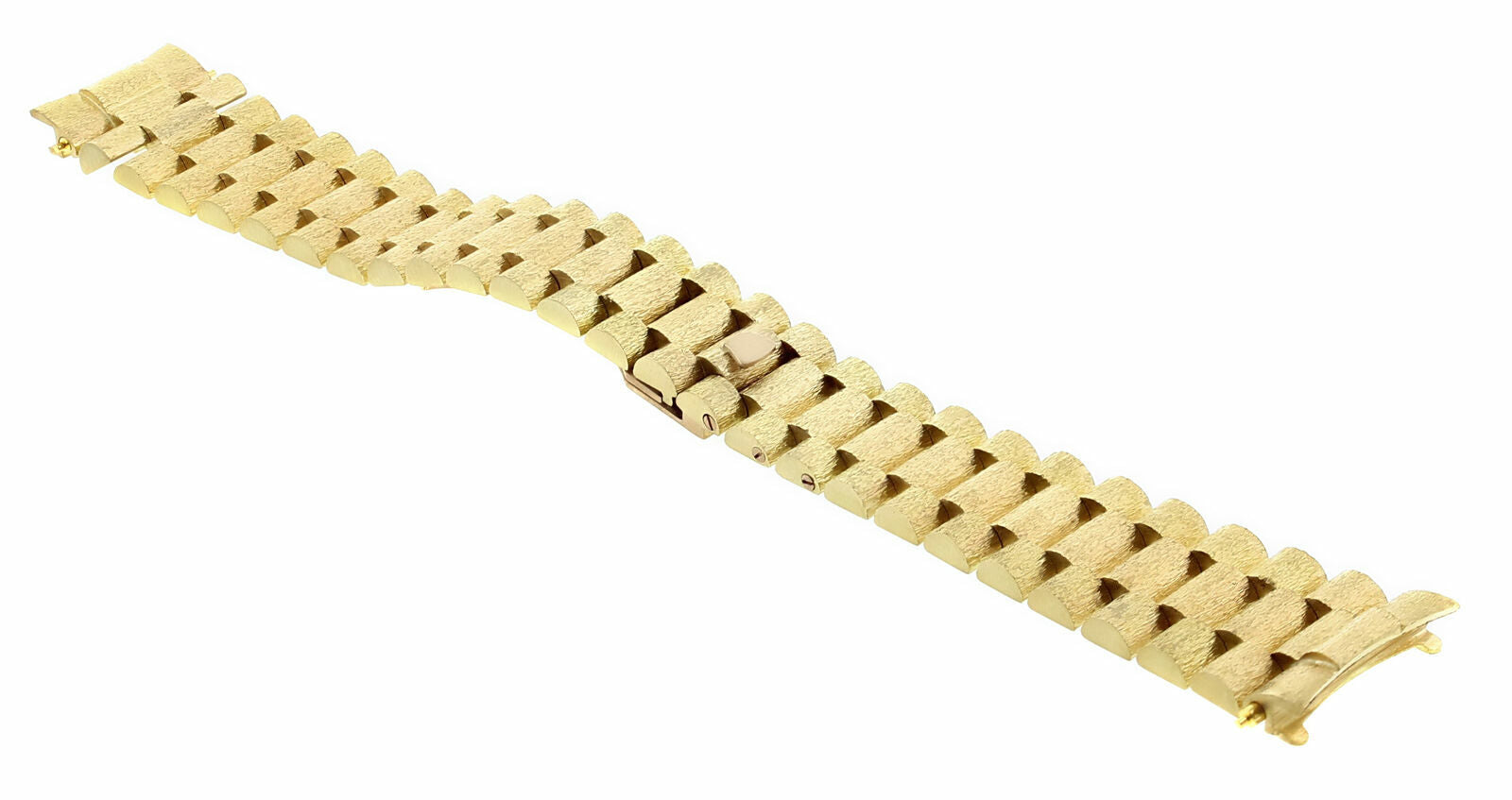 MENS 18K ALL GOLD WATCH BAND FOR ROLEX 36MM DAY -DATE PRESIDENT ALL BARK