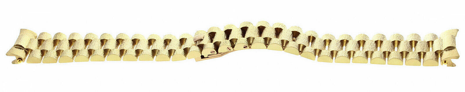 MENS 18K ALL GOLD WATCH BAND FOR ROLEX 36MM DAY -DATE PRESIDENT ALL BARK