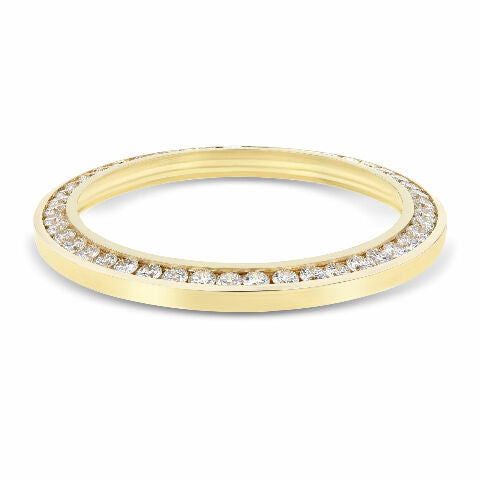 3CT 18K CHANNEL SET 18K YELLOW DIAMOND BEZEL FOR ROLEX DATEJUST 41MM 126303, 126333