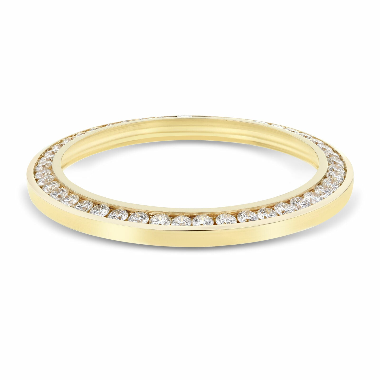 3CT CHANNEL SET 18K YELLOW NATURAL DIAMOND BEZEL FOR ROLEX DATEJUST 41MM 126303