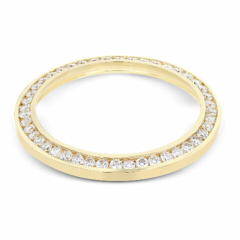 3CT 18K CHANNEL SET 18K YELLOW DIAMOND BEZEL FOR ROLEX DATEJUST 41MM 126303, 126333