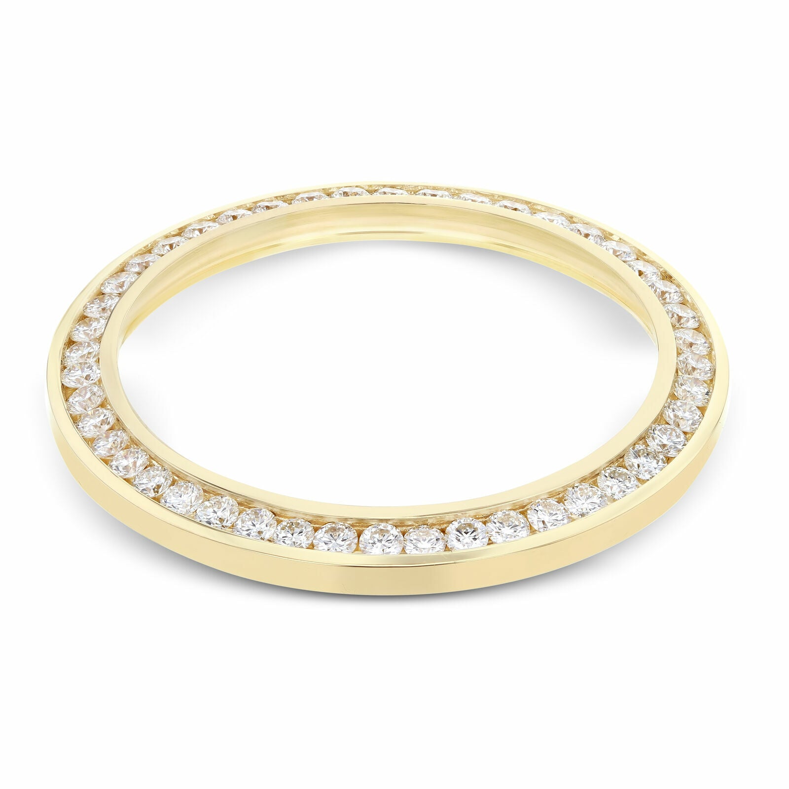 3CT CHANNEL SET 18K YELLOW NATURAL DIAMOND BEZEL FOR ROLEX DATEJUST 41MM 126303