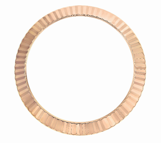 18K ROSE GOLD FLUTED BEZEL FOR ROLEX DATEJUST 41MM 126301, 126331