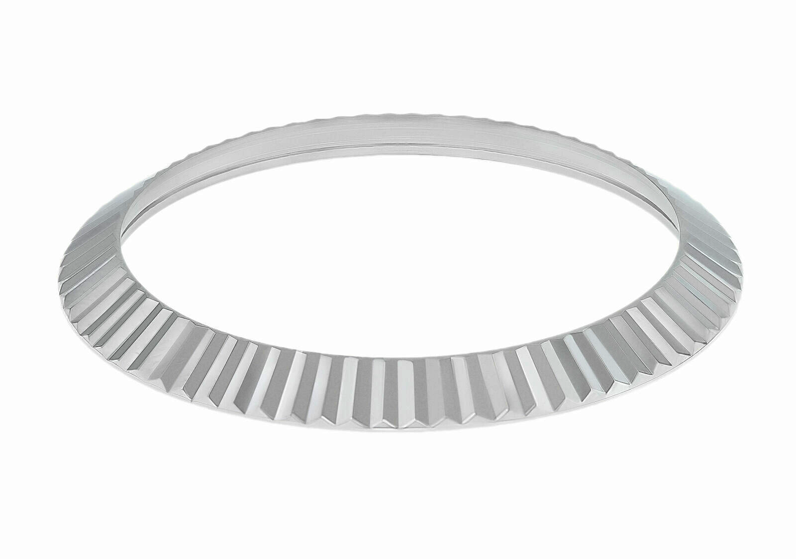 18K WHITE GOLD FLUTED BEZEL FOR ROLEX DATEJUST 41MM 126300, 126334