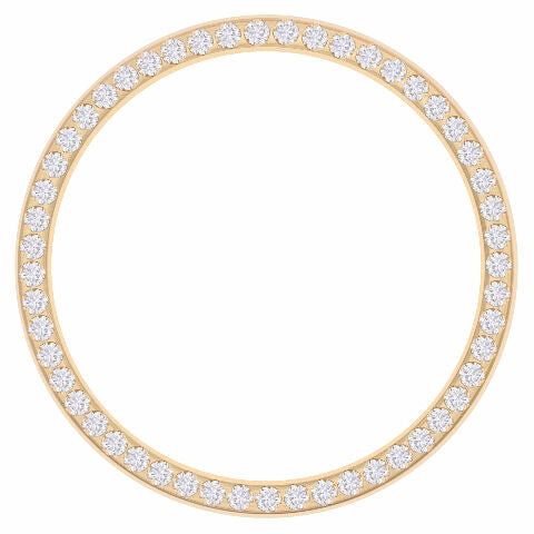 MENS 1.30CT BEAD SET DIAMOND BEZEL FOR ROLEX 36MM DATEJUST, PRESIDENT 18KY