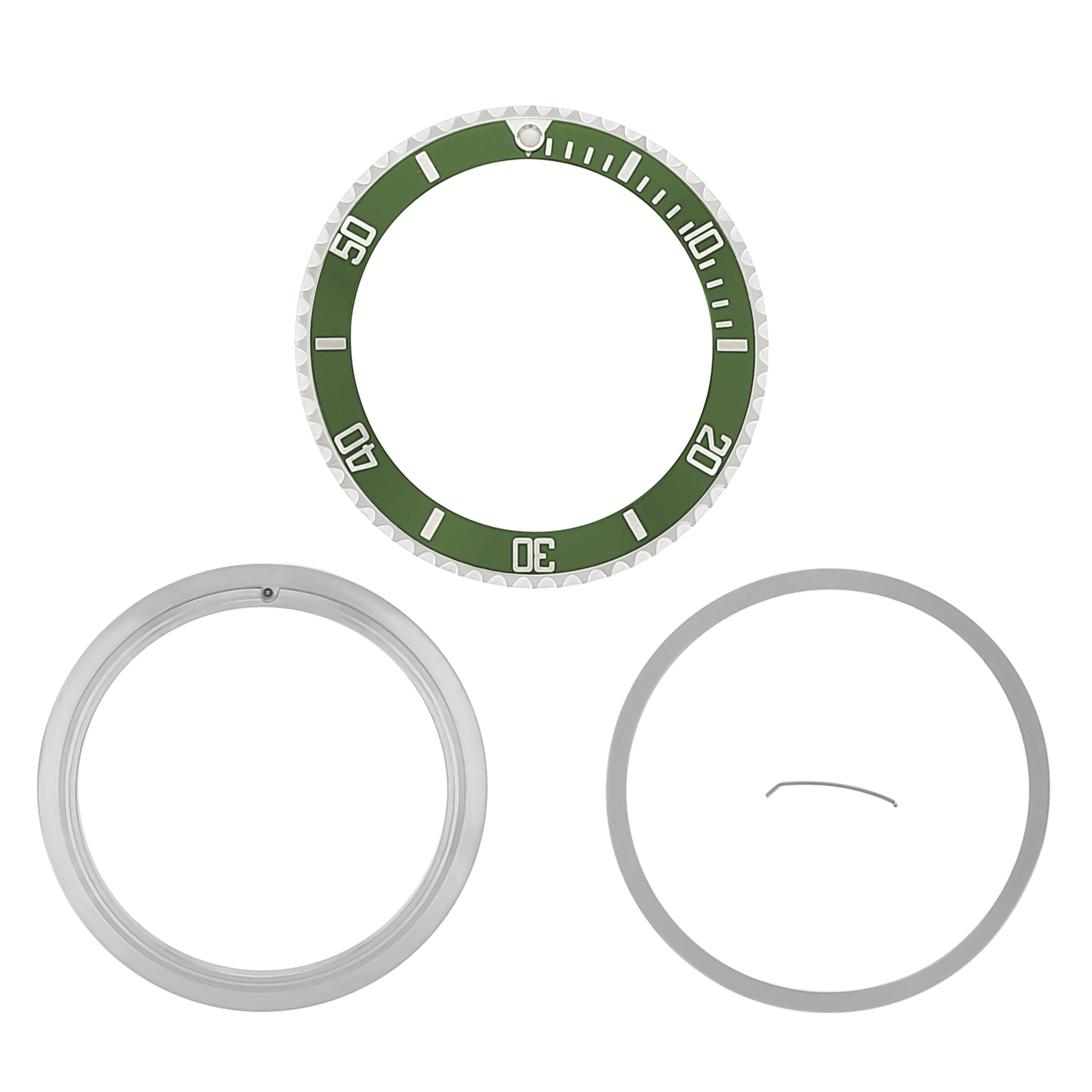 BEZEL,INSERT,RETAINING RING FOR ROLEX SUBMARINER 16610, 16800 GREEN HULK