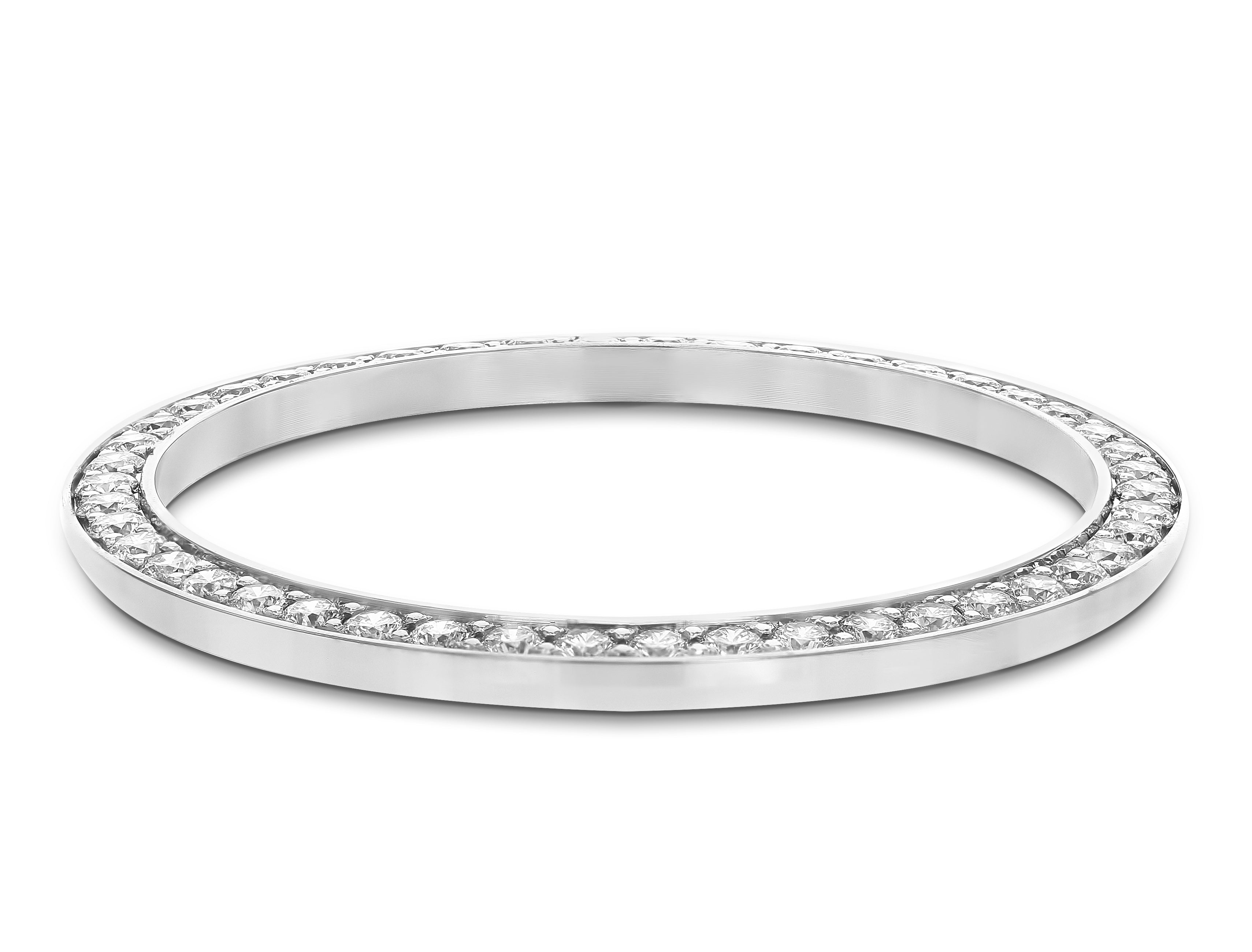 MENS 1.15CT BEAD SET LAB CREATED DIAMOND BEZEL FOR ROLEX DATE AIRKING 34MM STEEL