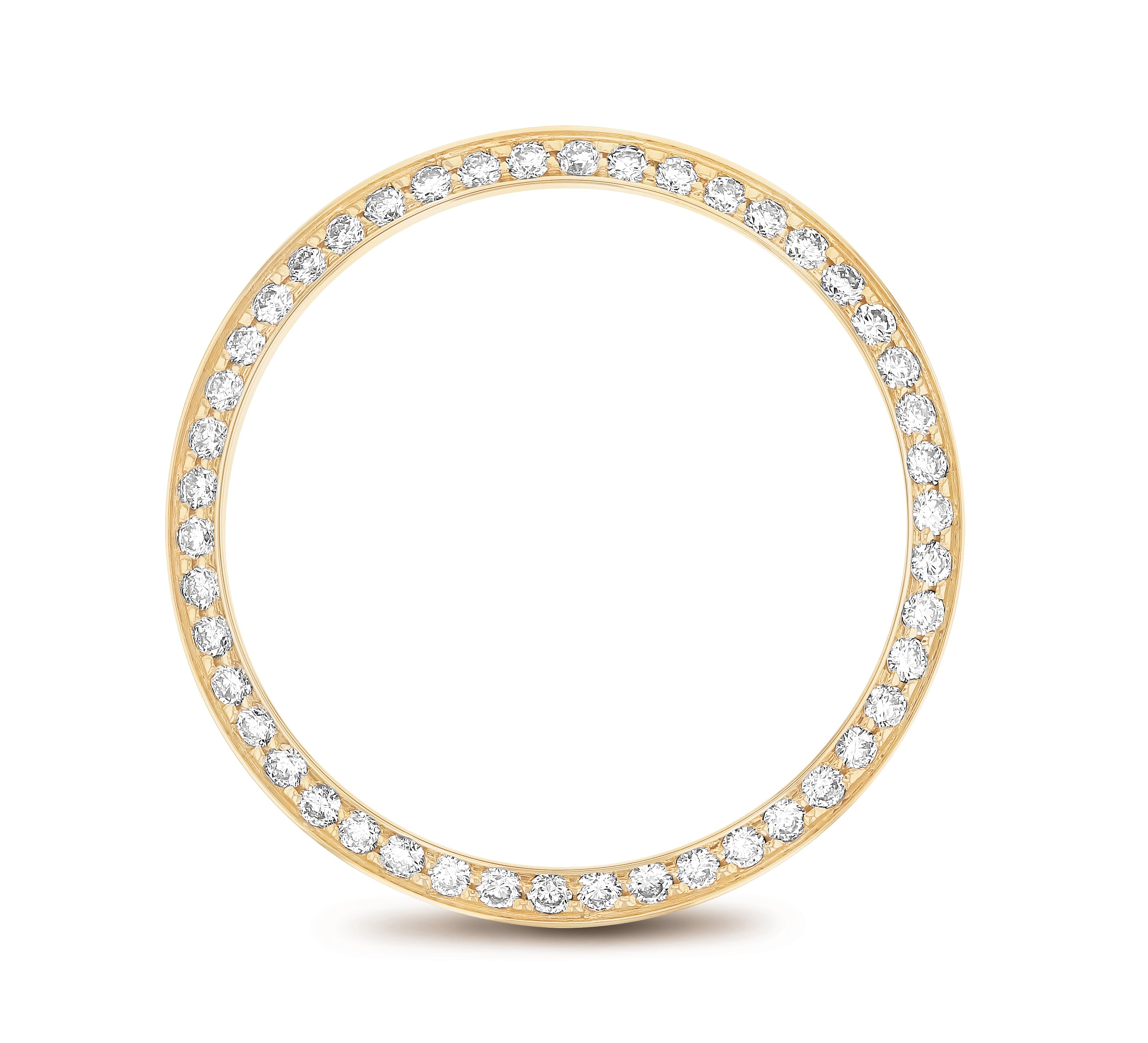 1CT BEAD SET LAB CREATED DIAMOND BEZEL FOR ROLEX 31MM DATEJUST WATCH YELLOW GOLD