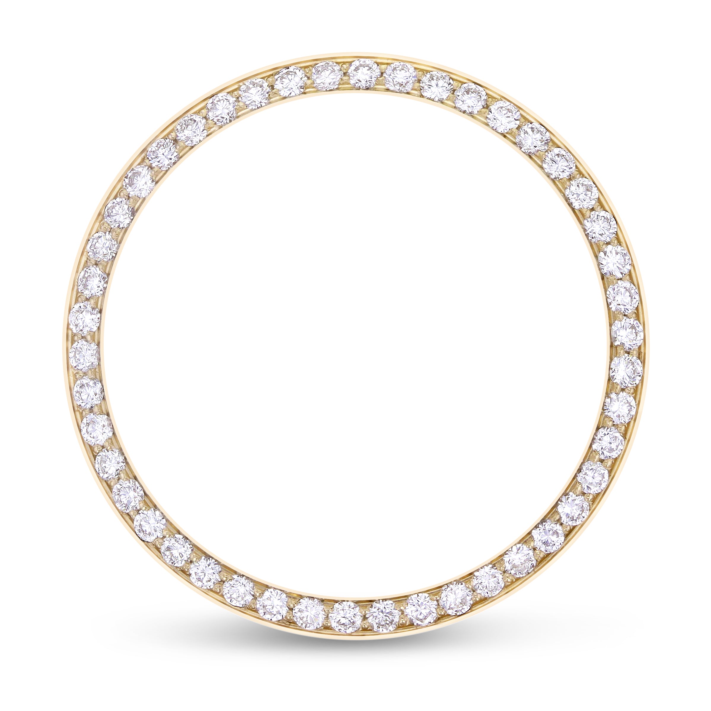 1CT BEAD SET LAB CREATED DIAMOND BEZEL FOR ROLEX 31MM DATEJUST WATCH YELLOW GOLD