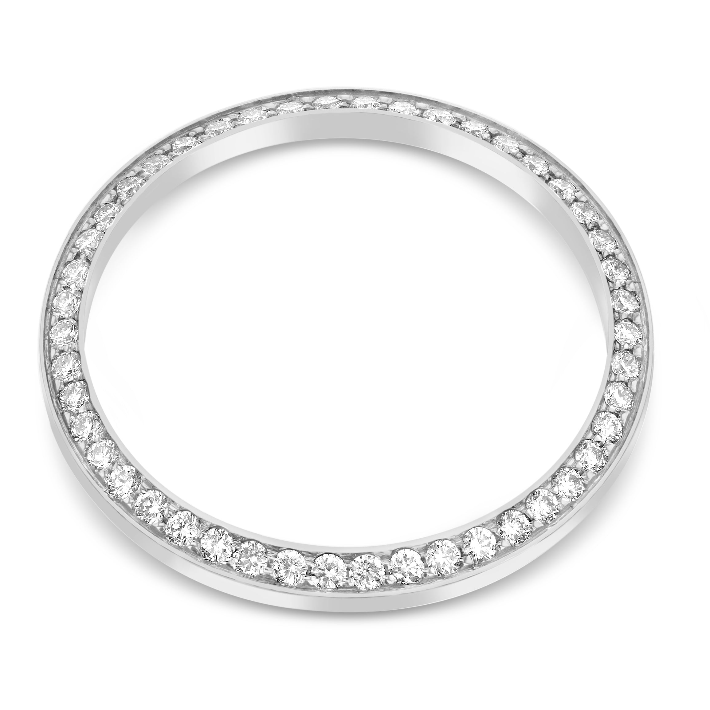 MIDSIZE 1CT BEAD SET LAB CREATED DIAMOND BEZEL FOR ROLEX DATEJUST 31MM WATCH WG