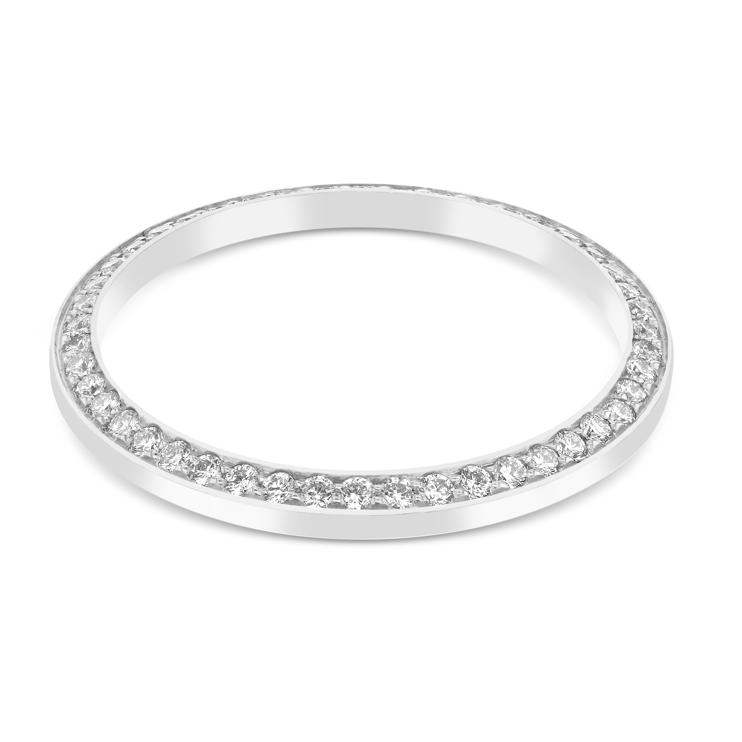 MIDSIZE 1CT BEAD SET LAB CREATED DIAMOND BEZEL FOR ROLEX DATEJUST 31MM WATCH WG