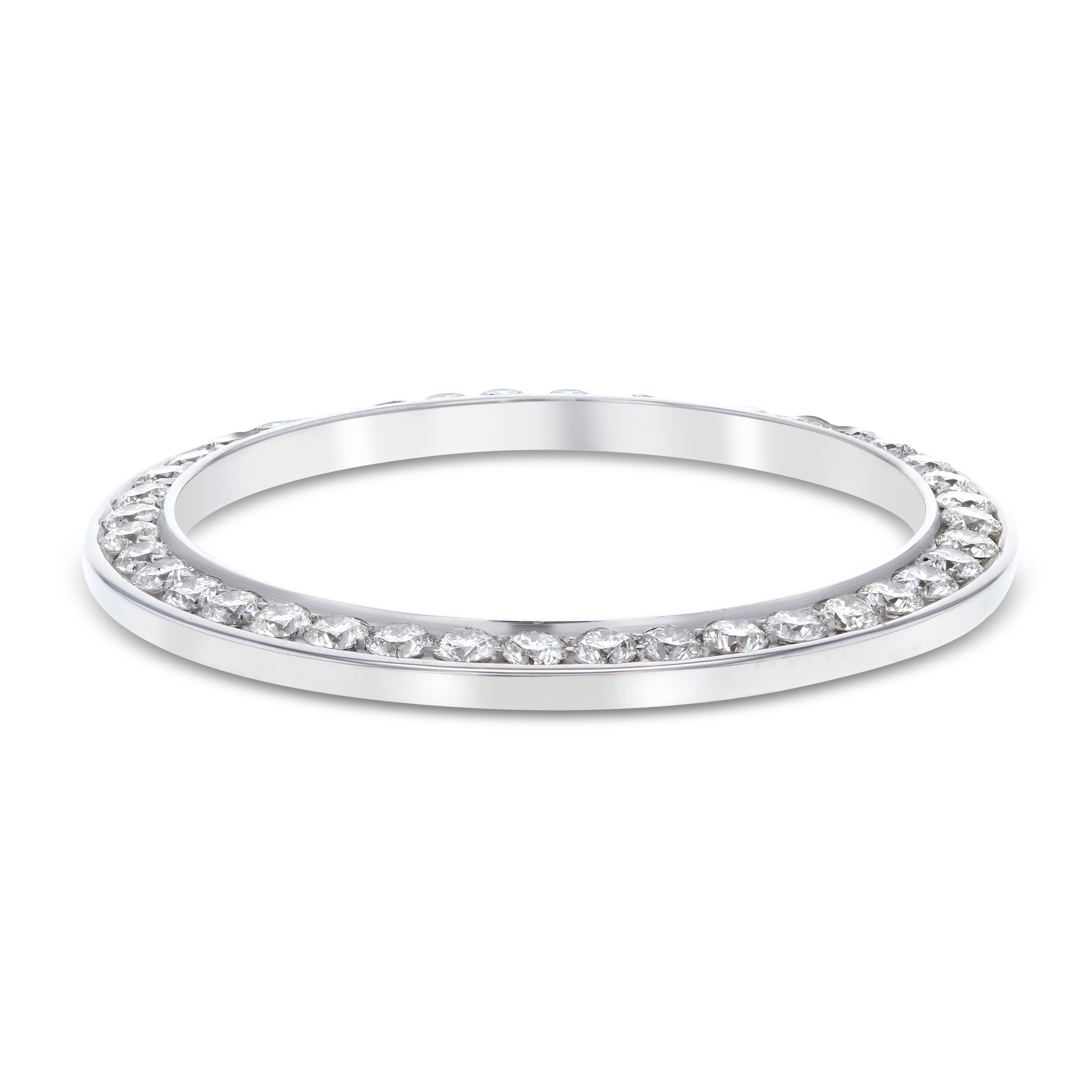 MENS 3CT BEAD SET LAB CREATED DIAMOND BEZEL FOR ROLEX DATEJUST, PRESIDENT STEEL