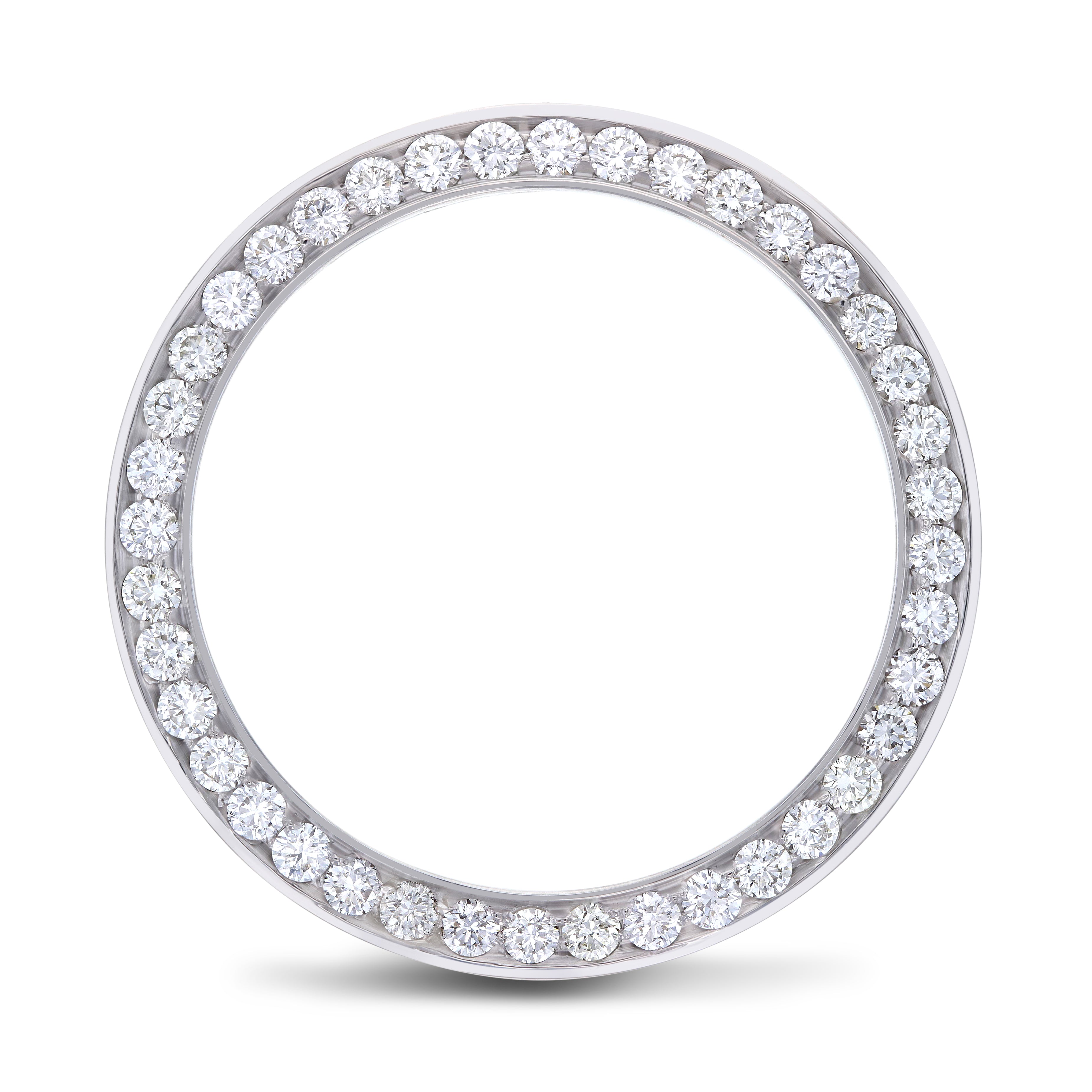 MENS 3CT LAB CREATED DIAMOND BEZEL FOR 36MM ROLEX DATEJUST, PRESIENT WATCHES