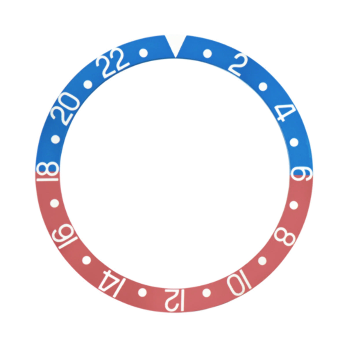 REPLACEMENT BEZEL INSERT BLUE/RED PEPSI FOR WATCH 37MM X 30.50MM