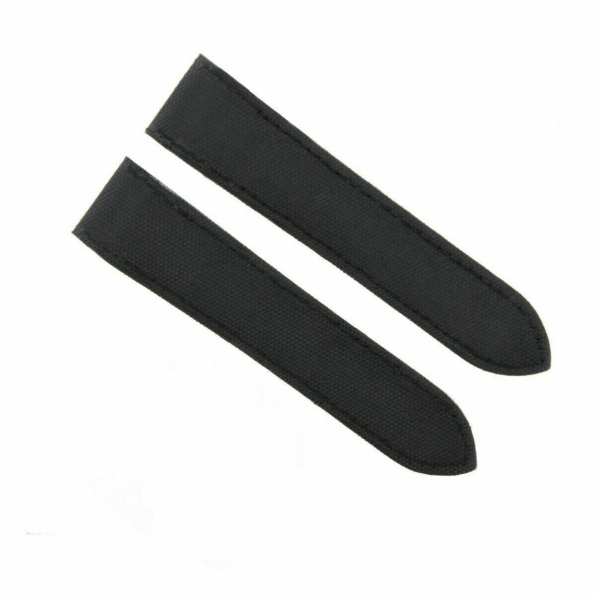 24.5MM LEATHER BAND STRAP TOILE FOR CARTIER SANTOS 100 CHRONO XL 2740 BLACK