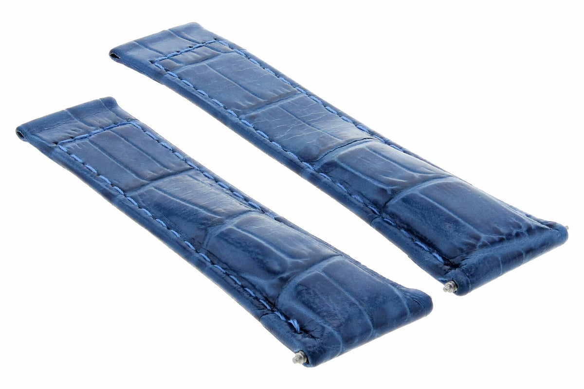 20MM LEATHER WATCH BAND STRAP FITS ALL ROLEX DAYTONA MODEL SHORT-MEDIUM ENDPIECE, Light Blue (Regular), view 2