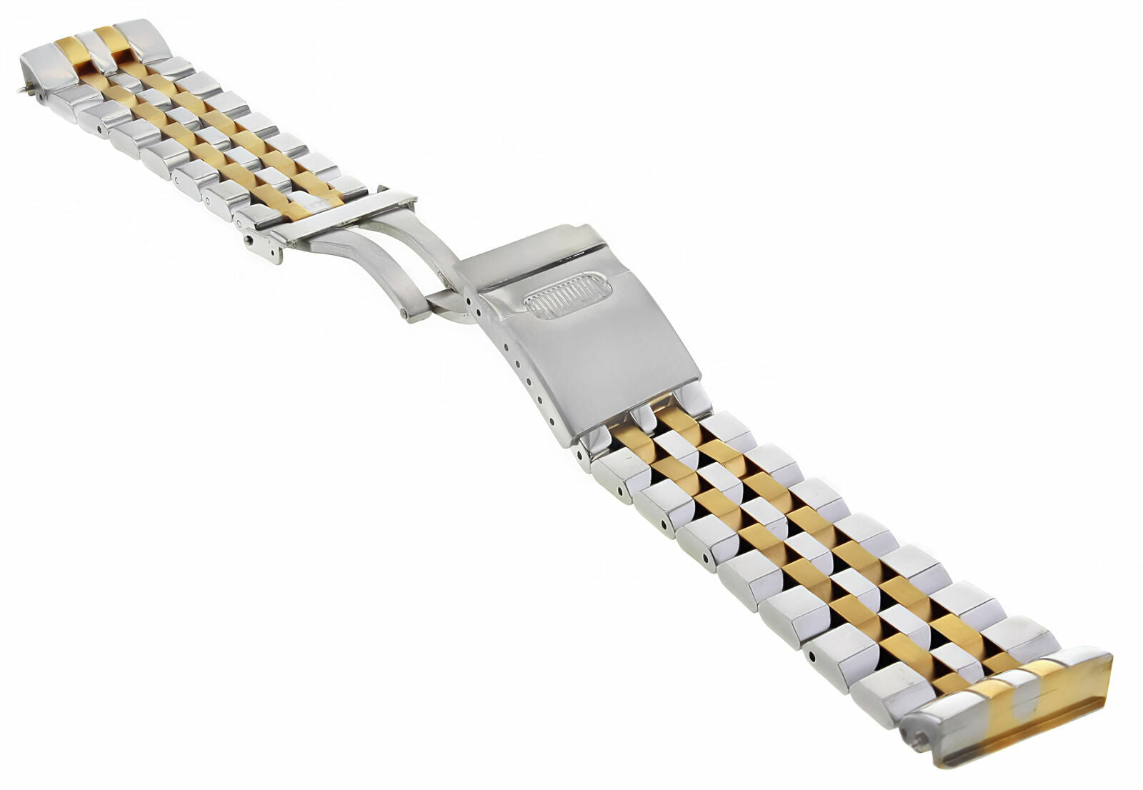 WATCH BAND BRACELET FOR BREITLING NAVITIMER BENTELY 24MM TWO TONE STRAIGHT END