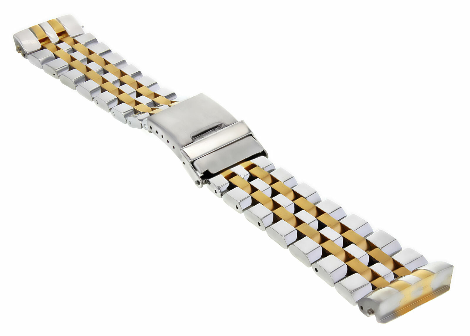 WATCH BAND BRACELET FOR BREITLING NAVITIMER BENTELY 24MM TWO TONE STRAIGHT END