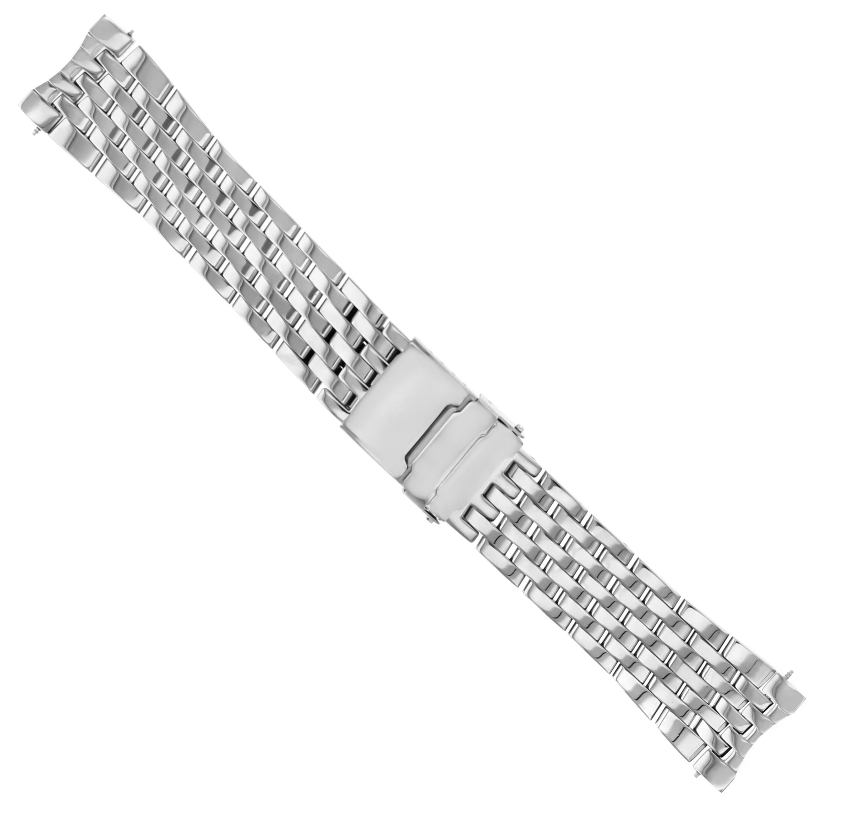 22MM WATCH BAND BRACELET STAINLESS FOR BREITLING EMERGENCY 7 LINK POLISH CURVED