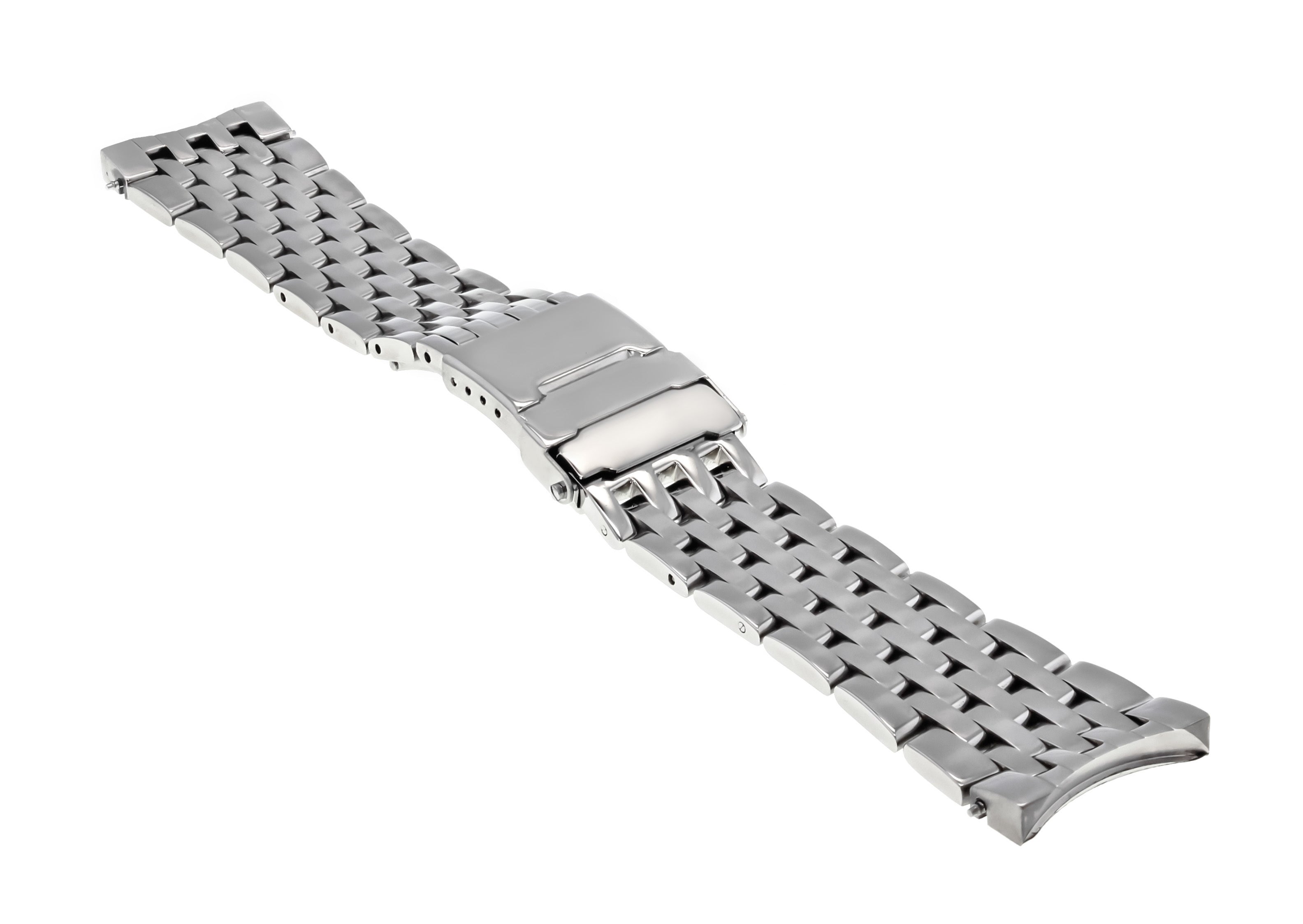 22MM WATCH BAND BRACELET STAINLESS FOR BREITLING EMERGENCY 7 LINK POLISH CURVED