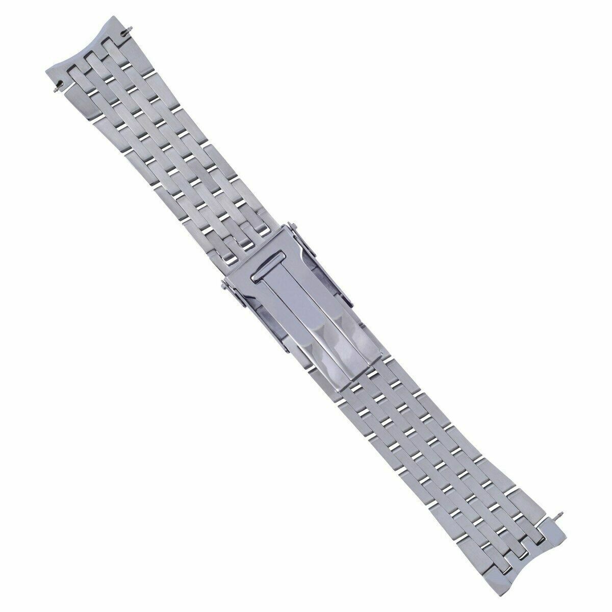 24MM PILOT WATCH BAND BRACELET FOR BREITLING 7 LINK NAVITIMER POLISH CURVED END