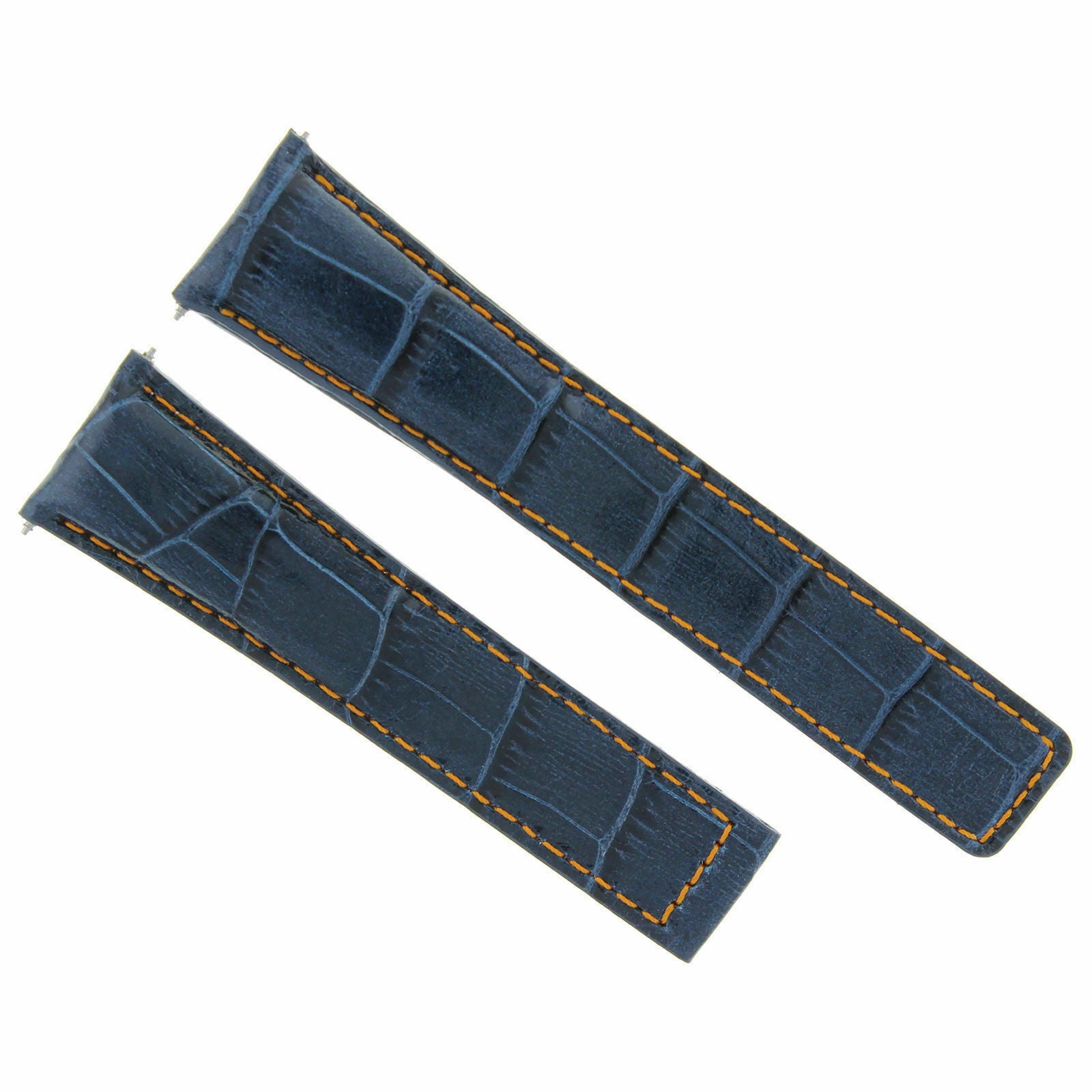 19MM LEATHER BAND STRAP DEPLOYMENT CLASP FOR TAG HEUER MONZA 19/16MM BLUE OS
