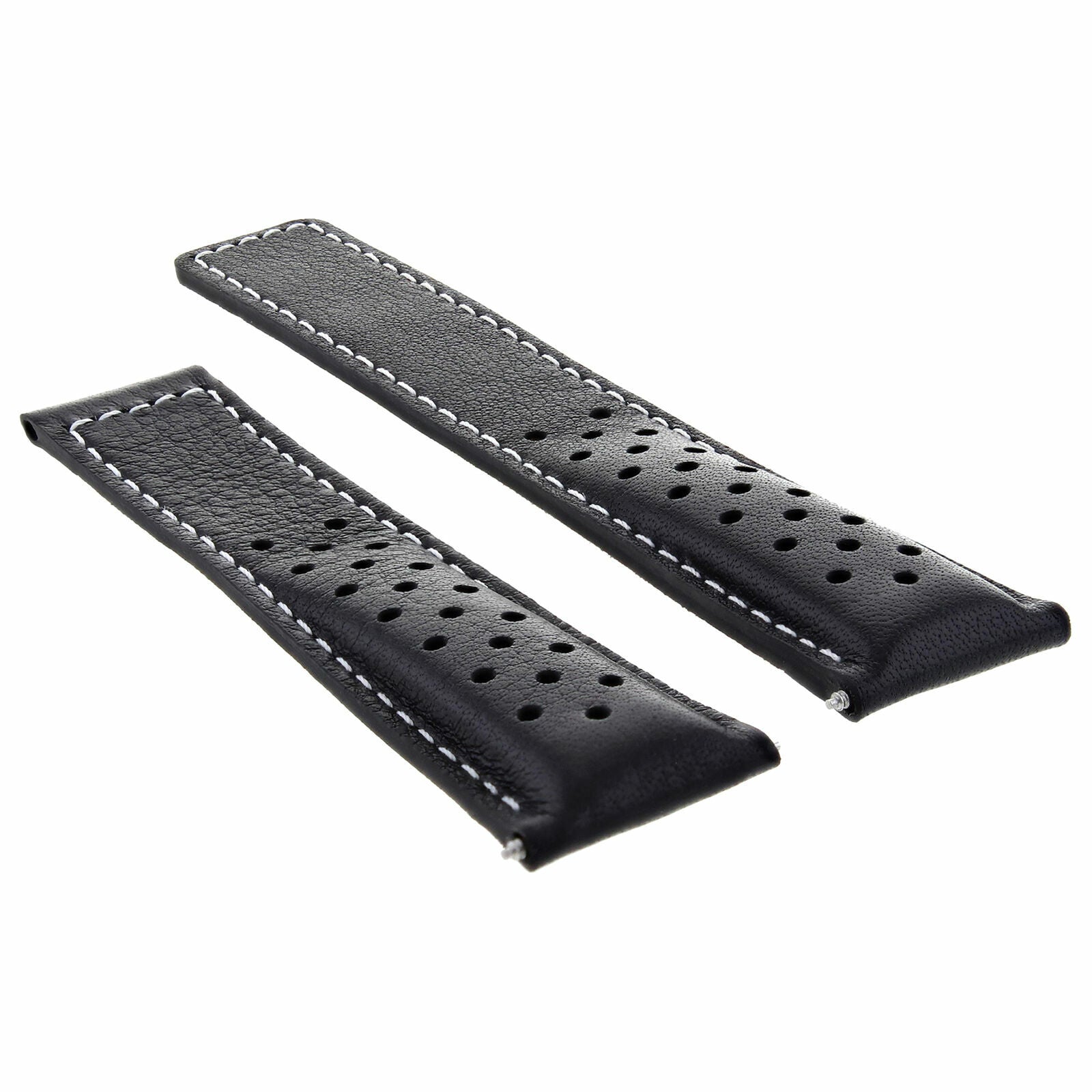 20/16MM LEATHER WATCH BAND STRAP FOR TAG HEUER MONZA BLACK WS FIT CLASP FC5013
