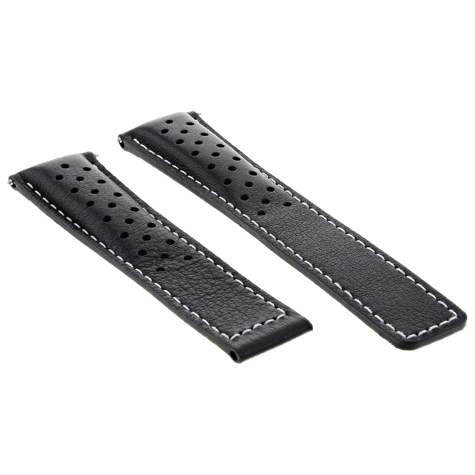 20/16MM LEATHER WATCH BAND STRAP FOR TAG HEUER MONZA BLACK WS FIT CLASP FC5013