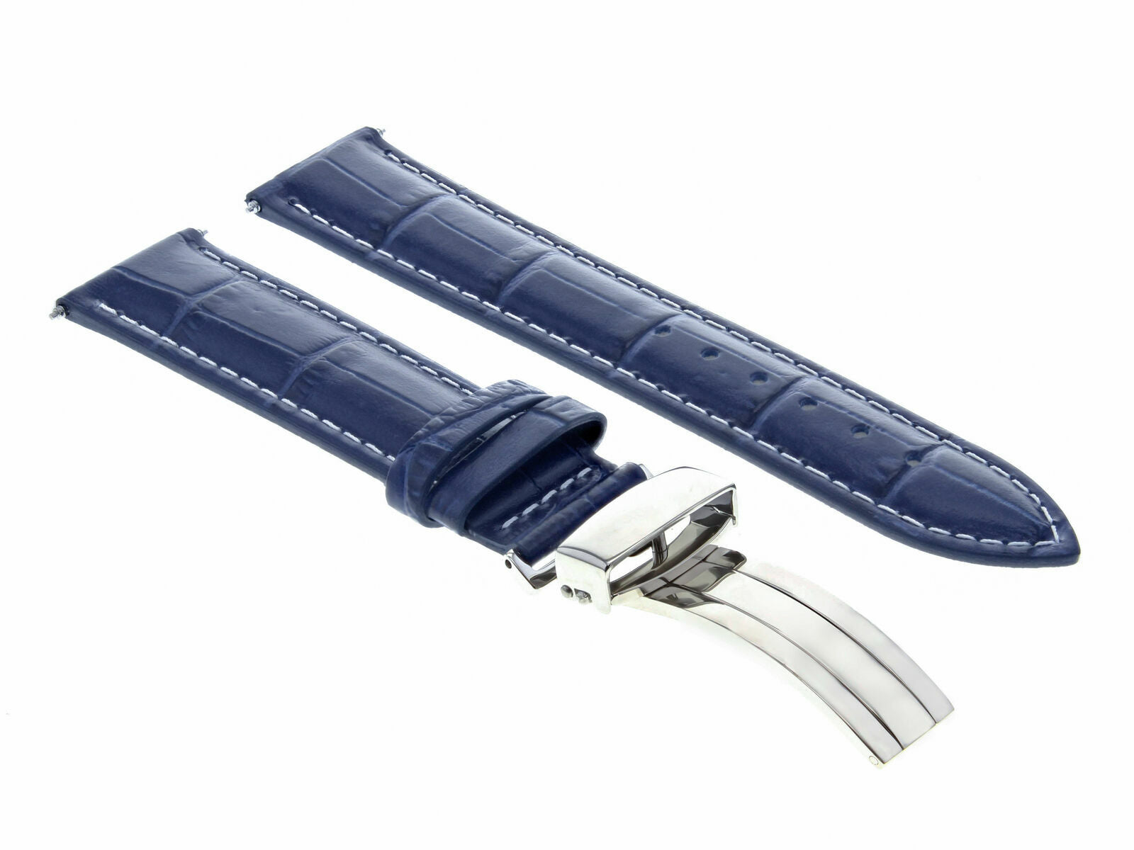 20/16MM LEATHER WATCH STRAP BAND FOR 36MM ROLEX DATEJUST 16213 16233 DATE BLUE