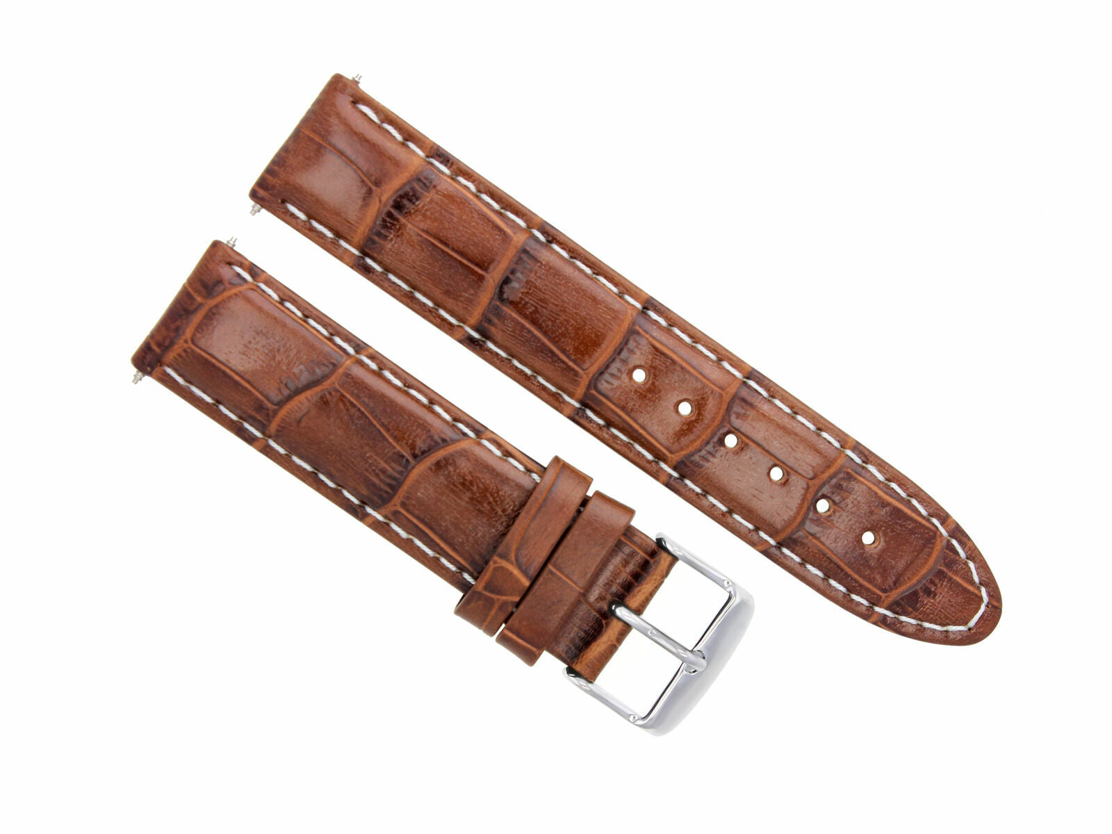 19MM LEATHER WATCH STRAP BAND FOR OMEGA SPEEDMASTER MOON WATCH L/BROWN TAN WS