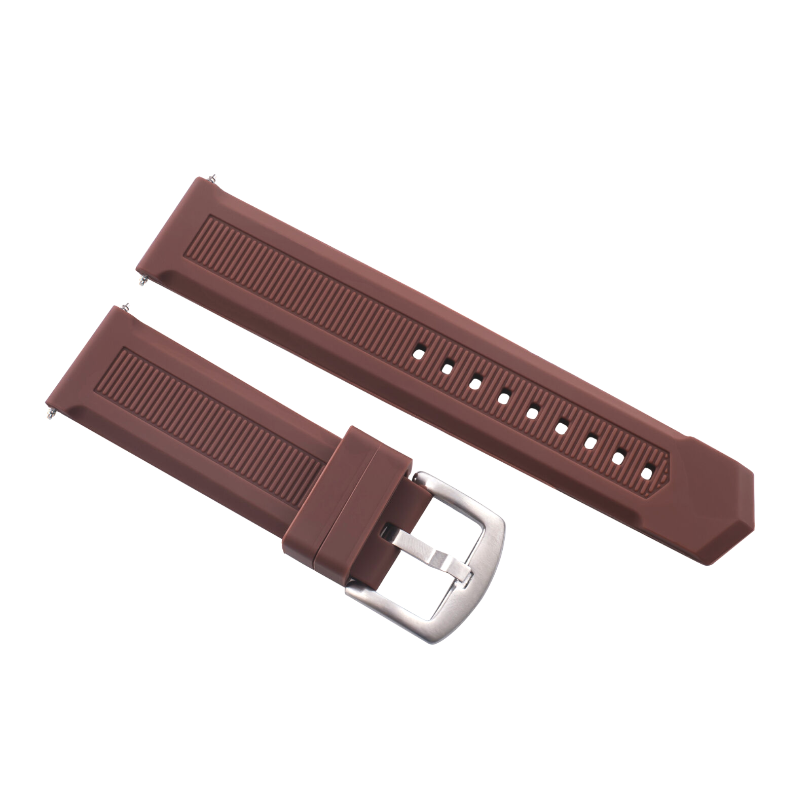 20MM RUBBER BAND STRAP FOR TAG HEUER F1 FORMULA AQUARACER CAF1112, WAB2011 BROWN