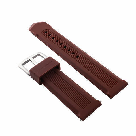 22MM RUBBER WATCH BAND STRAP FOR TAG HEUER FORMULA F-1 AQUARACER WATCH BROWN