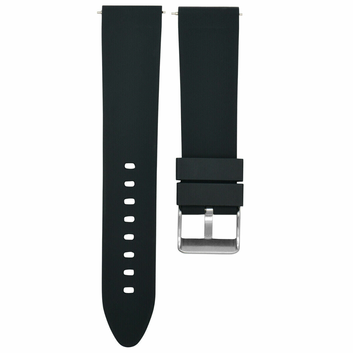 22MM SILICONE RUBBER DIVER BAND STRAP FOR BREITLING NAVITIMER PILOT COLT BLACK