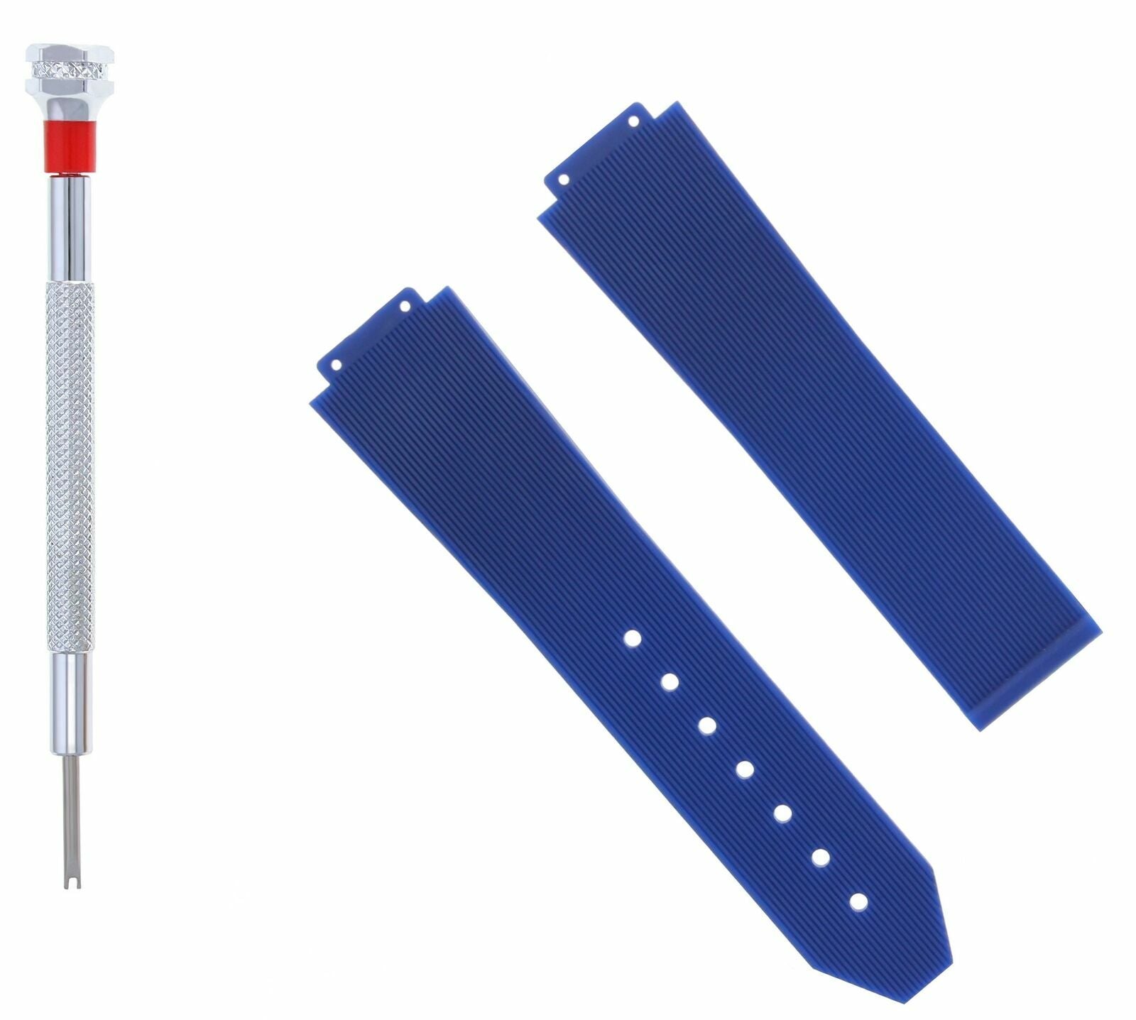 21MM RUBBER WATCH BAND FOR H 38MM HUBLOT WATCH + SCREWDRIVERTOP QUALITY BLUE