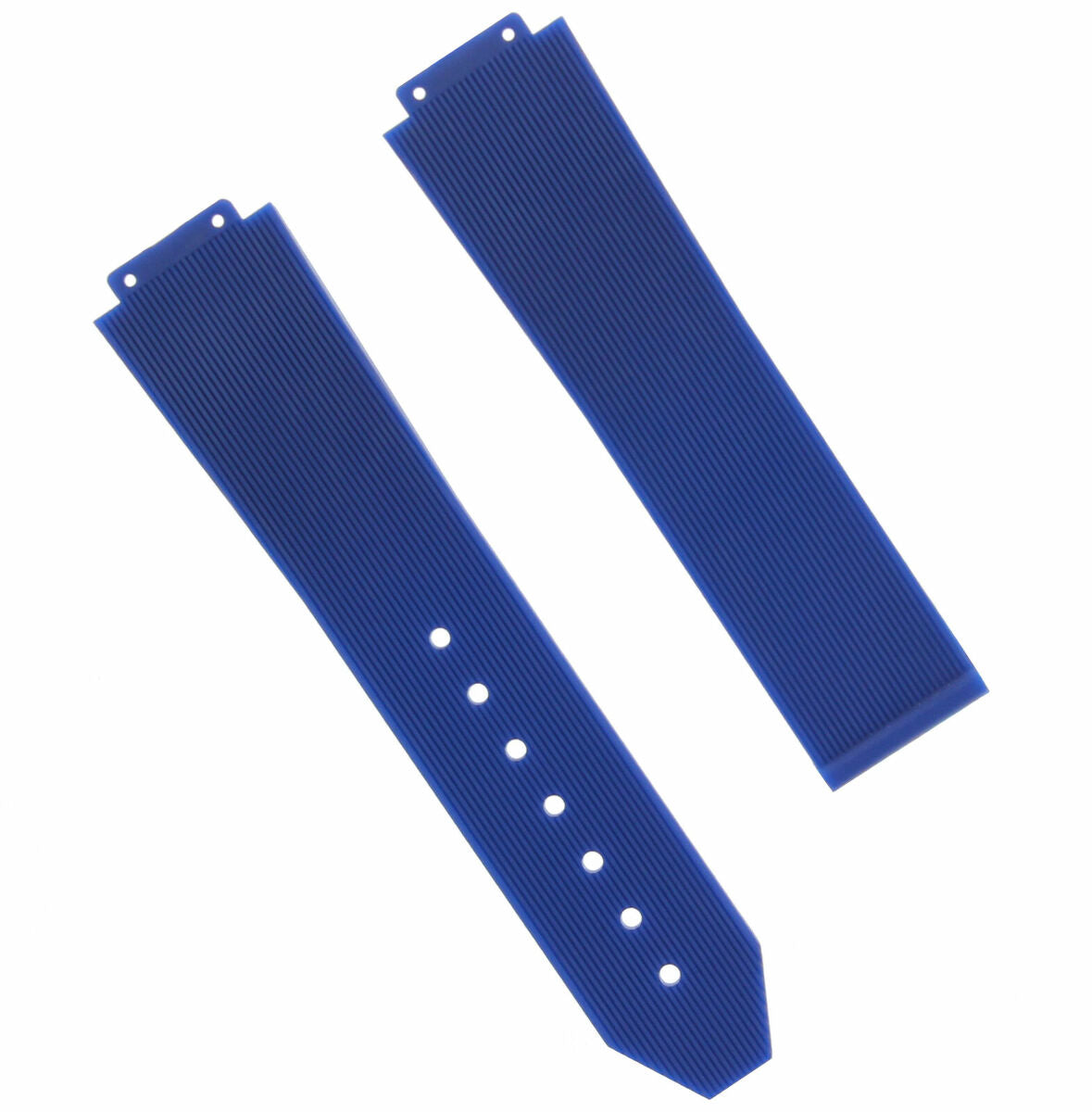 21MM RUBBER WATCH BAND FOR 38MM HUBLOT LADY WATCH 561 565 DEPLOYMENT CLASP BLUE